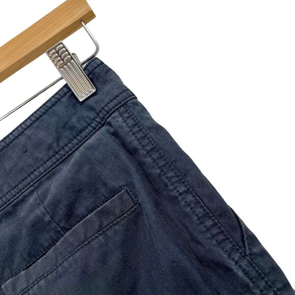 Vintage Y2K 00s Banana Republic Black D-Ring Cropped Trouser Size 2 Relaxed Fit - Picture 7 of 12